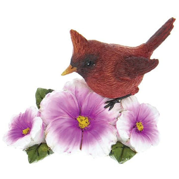 Kellis Gifts Decor Purple Resin Cardinal Flower Figurines "3 Colors"